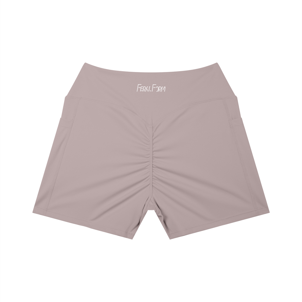 Feral Form High Rise Scrunch Shorts - Light