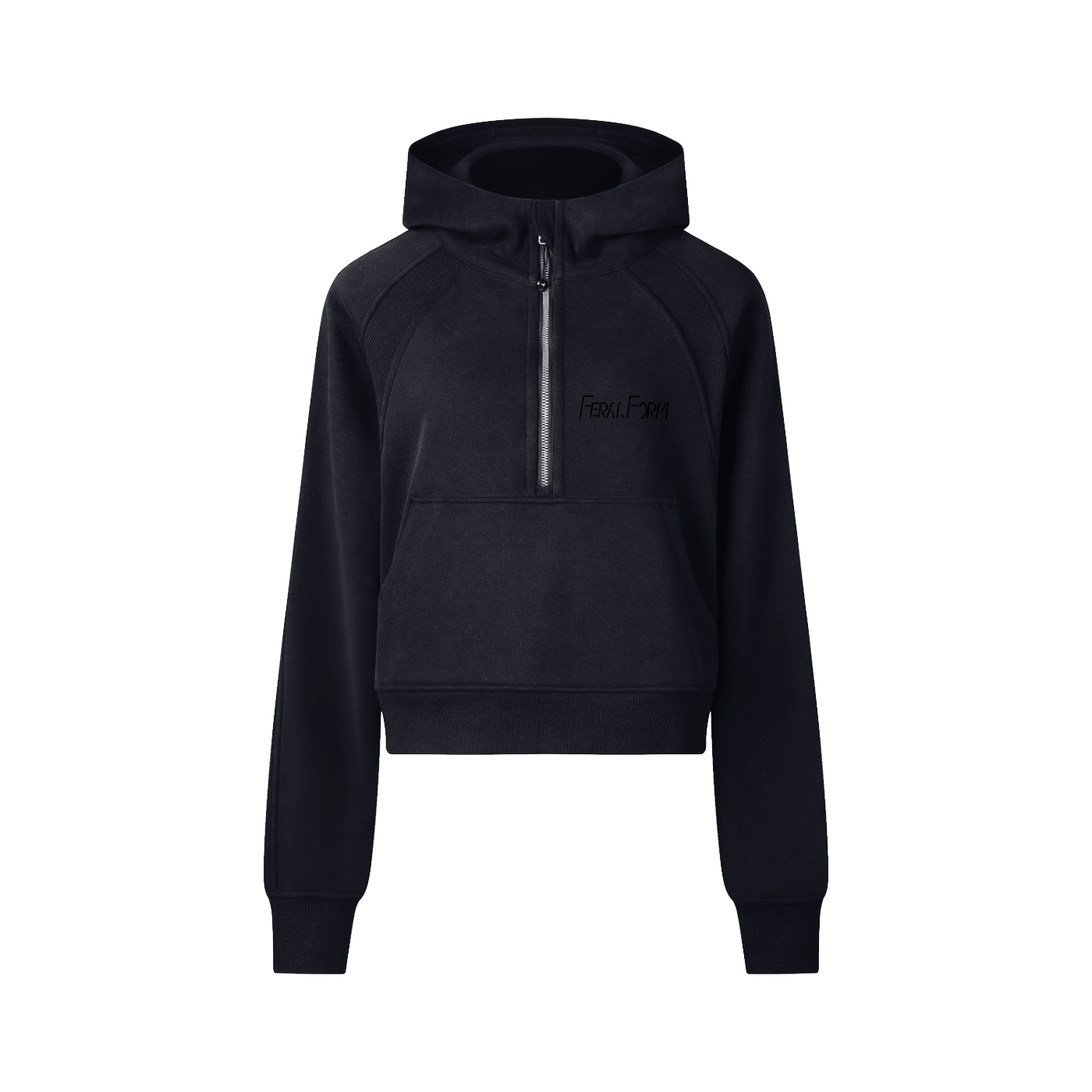 Feral Form Cropped Half-Zip Hoodie