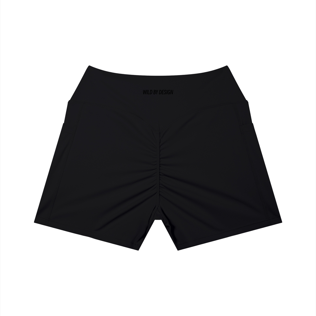 Feral Form High Rise Scrunch Shorts - Dark
