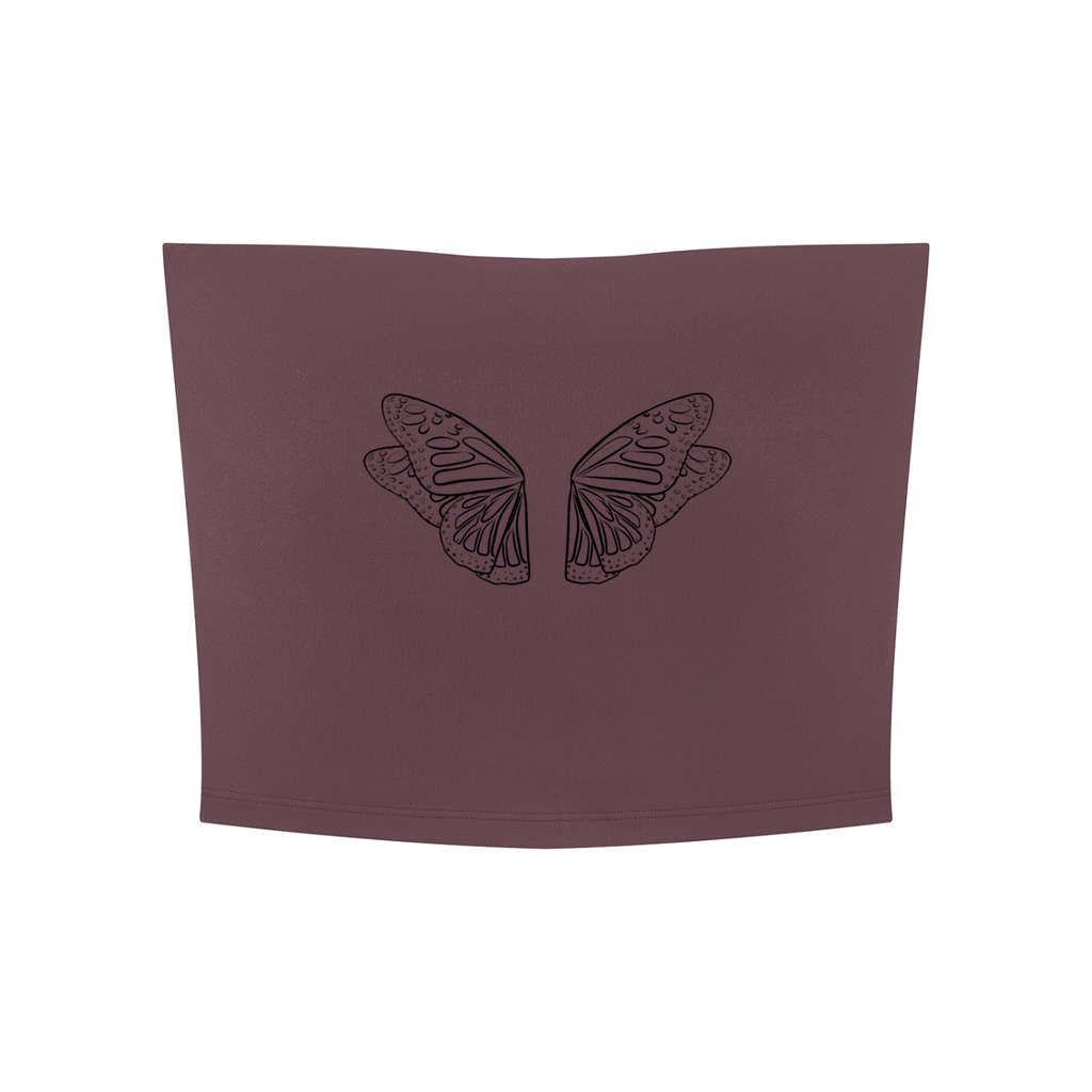 Monarch,Activewear,Gymwear,Athleisure,Tube,Strapless,Butterfly,Graphic,Original,Artwork,FeralForm,Fitted,Statement,Summer,Crop,Gym,Workout,Strong