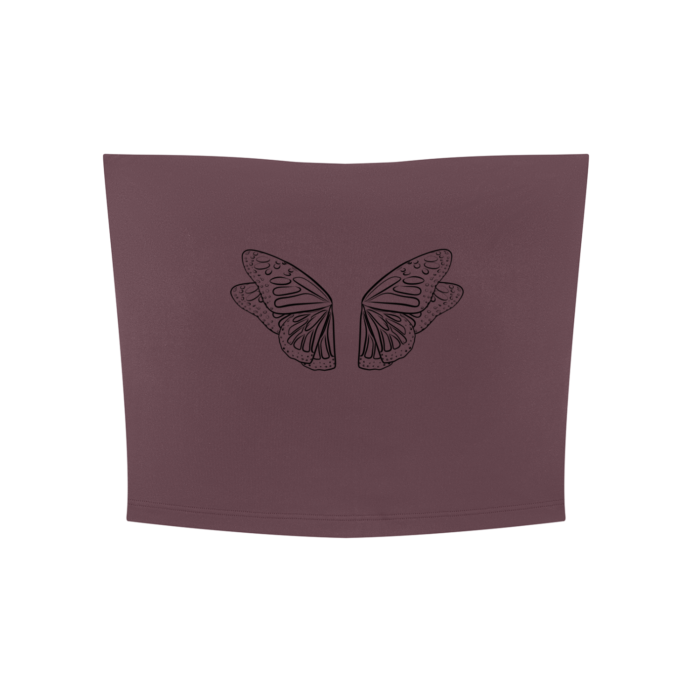 Monarch,Activewear,Gymwear,Athleisure,Tube,Strapless,Butterfly,Graphic,Original,Artwork,FeralForm,Fitted,Statement,Summer,Crop,Gym,Workout,Strong