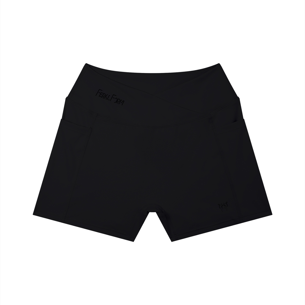 Feral Form High Rise Scrunch Shorts - Dark