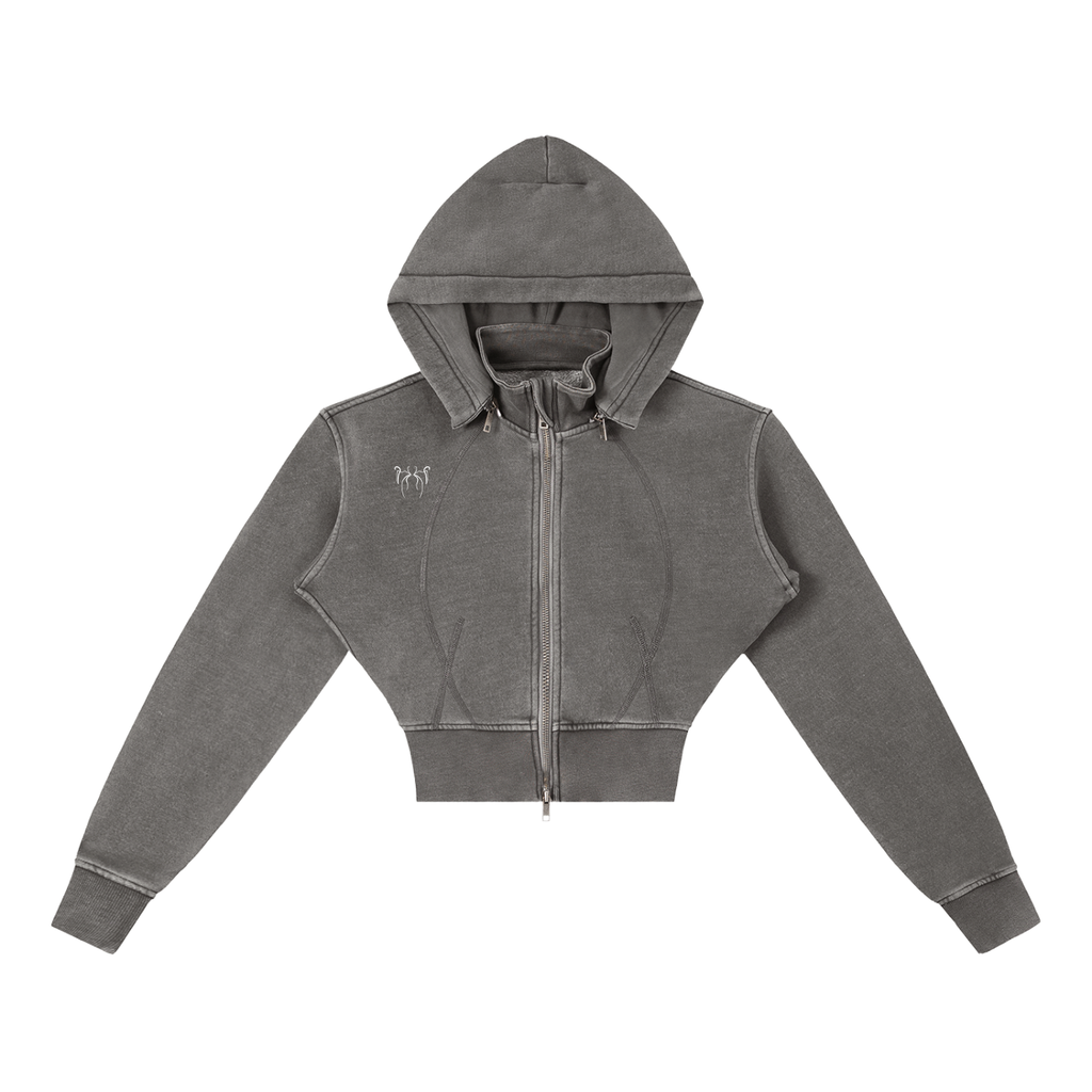 Feral Form Cropped Fleece Hoodie