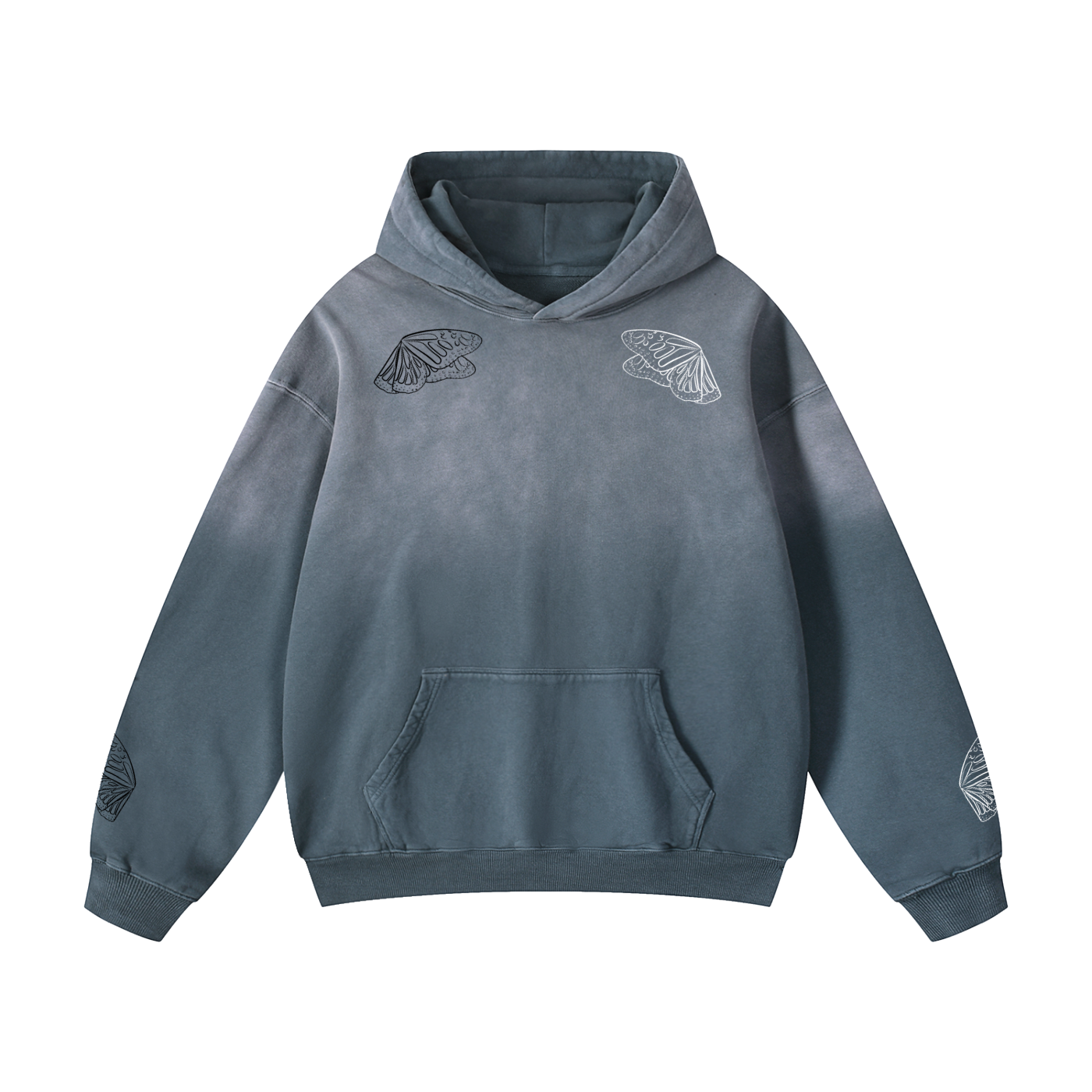 Monarch Split-Dye Oversized Hoodie