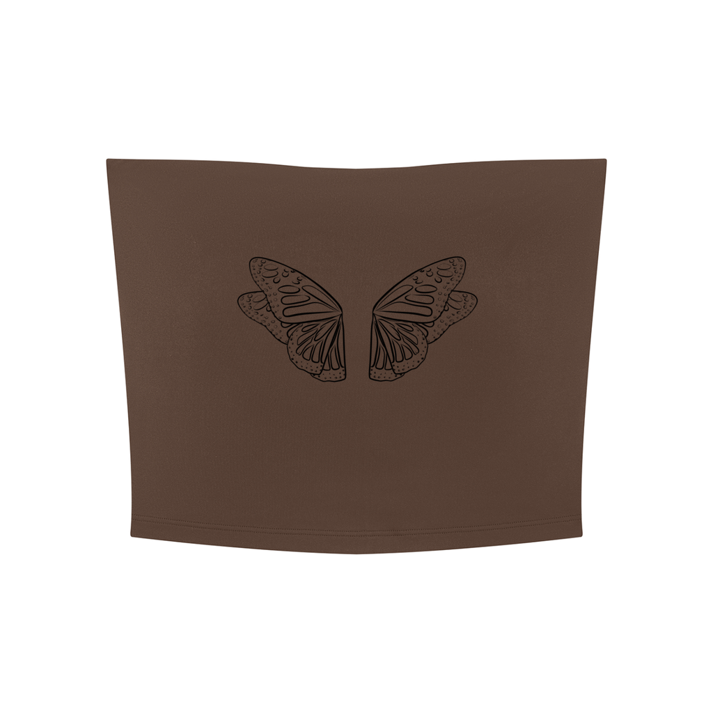 Monarch,Activewear,Gymwear,Athleisure,Tube,Strapless,Butterfly,Graphic,Original,Artwork,FeralForm,Fitted,Statement,Summer,Crop,Gym,Workout,Strong