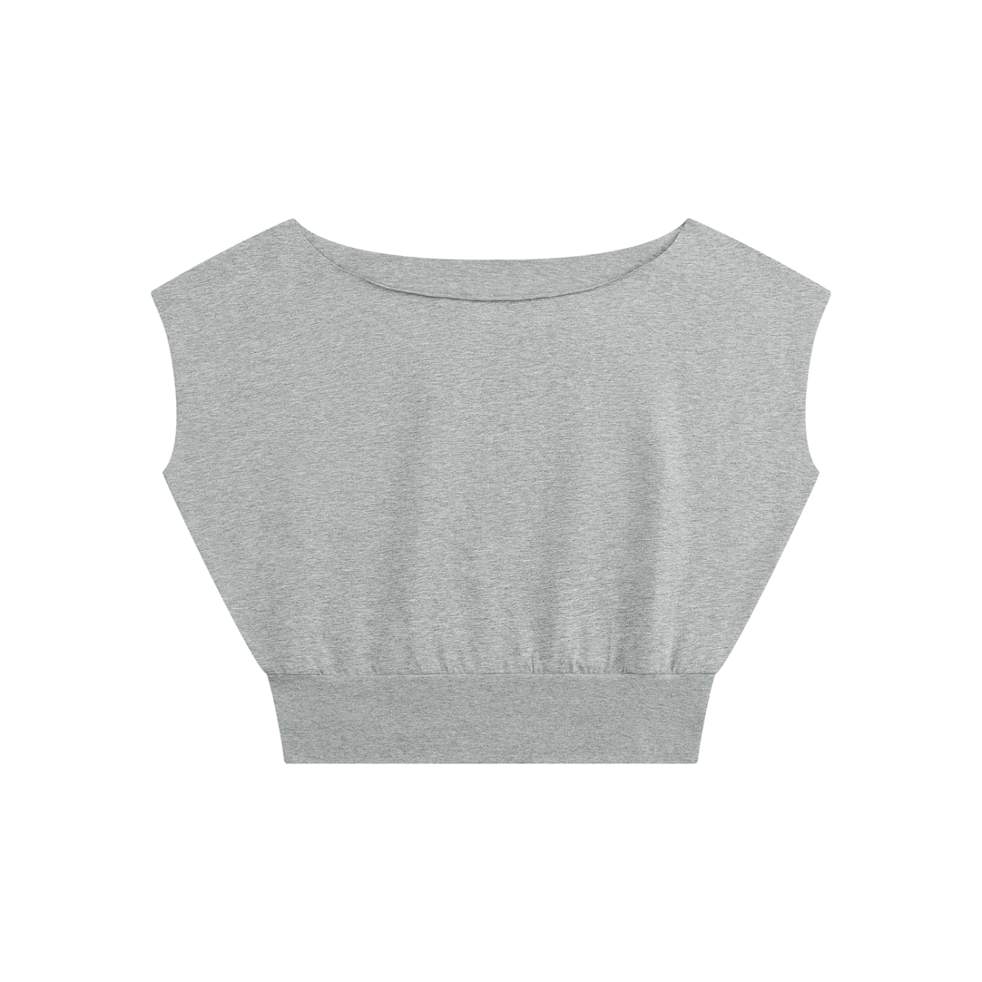 Feral Form Raw Edge Boatneck Crop