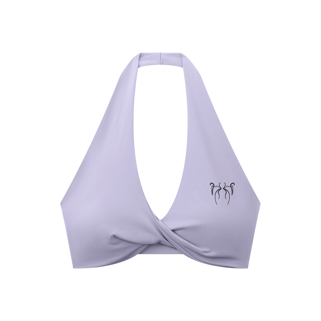 Feral Form Twist Halter Sports Bra - Dark