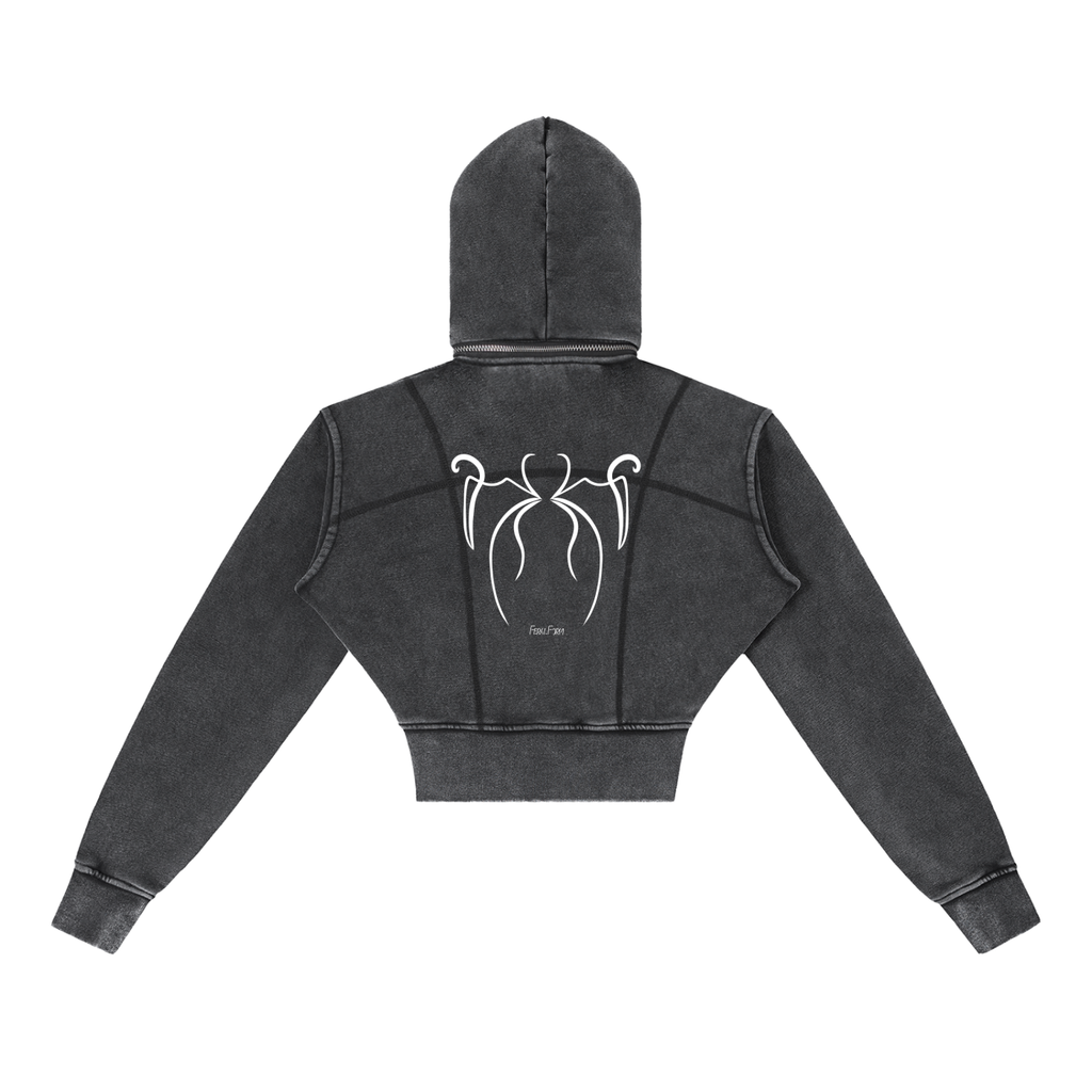 Feral Form Cropped Fleece Hoodie