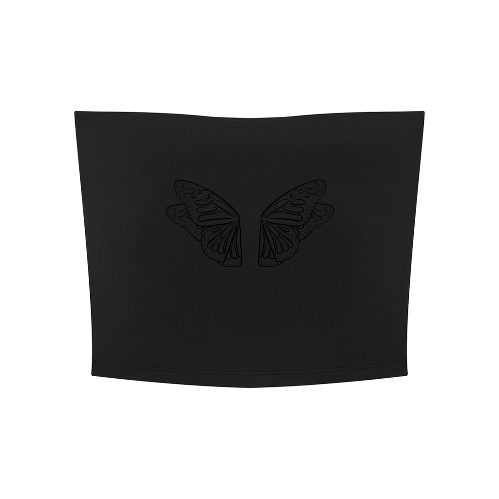 Monarch,Activewear,Gymwear,Athleisure,Tube,Strapless,Butterfly,Graphic,Original,Artwork,FeralForm,Fitted,Statement,Summer,Crop,Gym,Workout,Strong