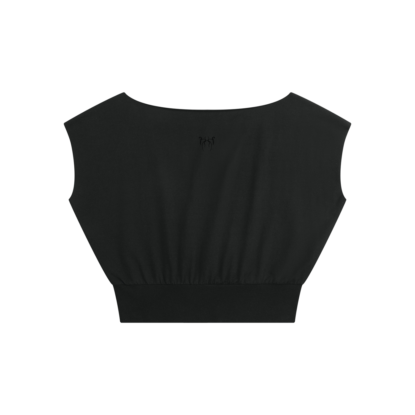Feral Form Raw Edge Boatneck Crop