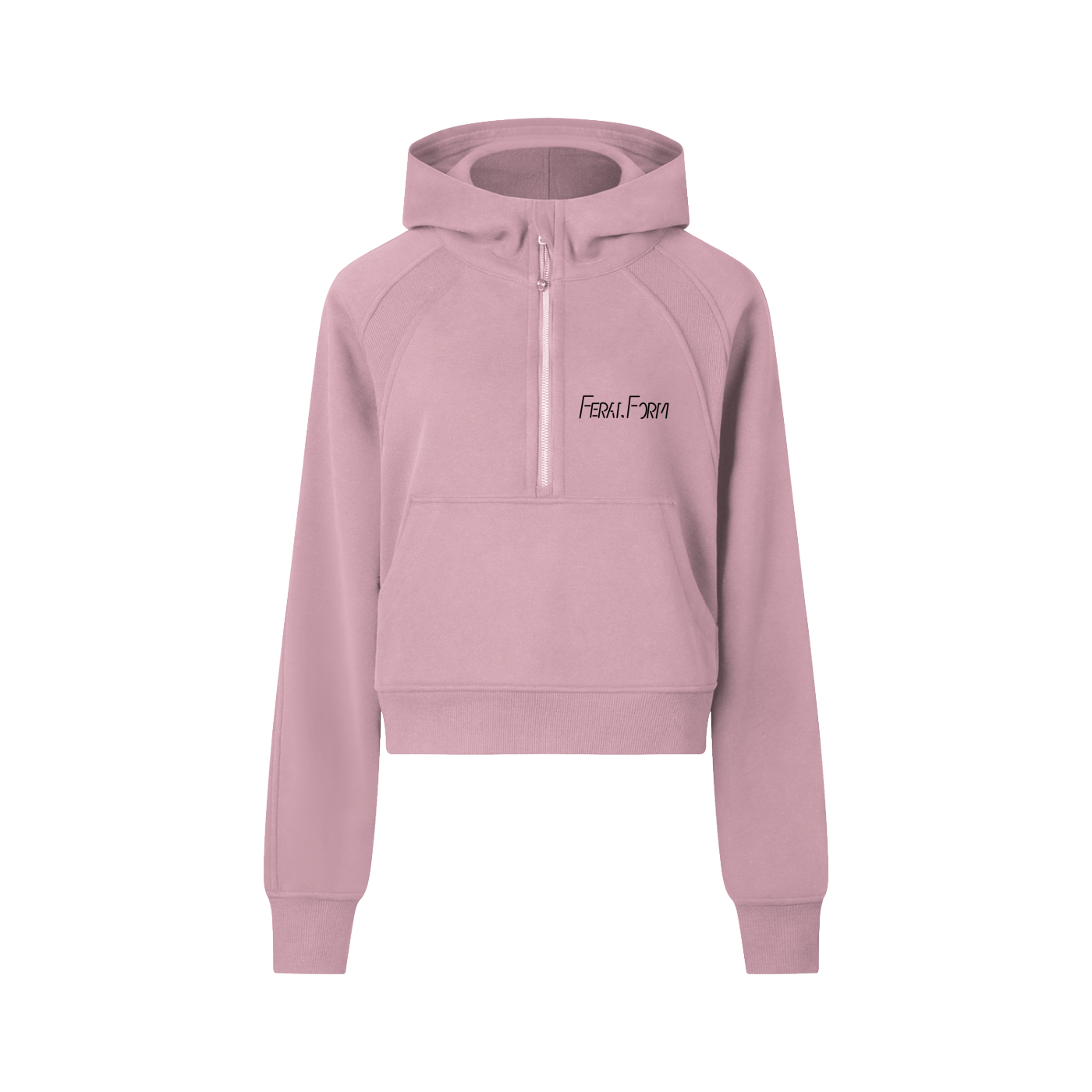 Feral Form Cropped Half-Zip Hoodie