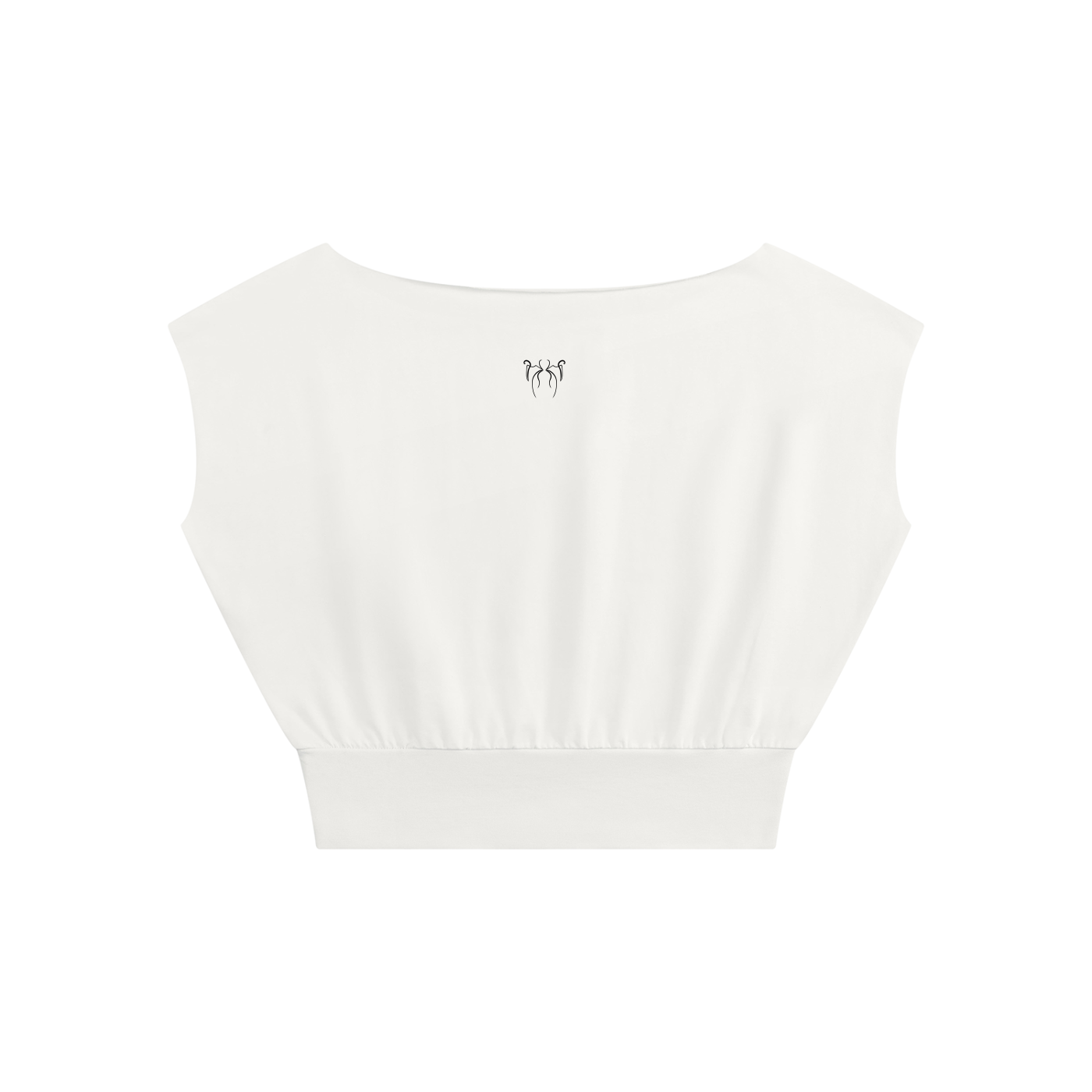 Feral Form Raw Edge Boatneck Crop