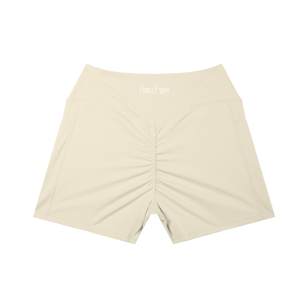Feral Form High Rise Scrunch Shorts - Light