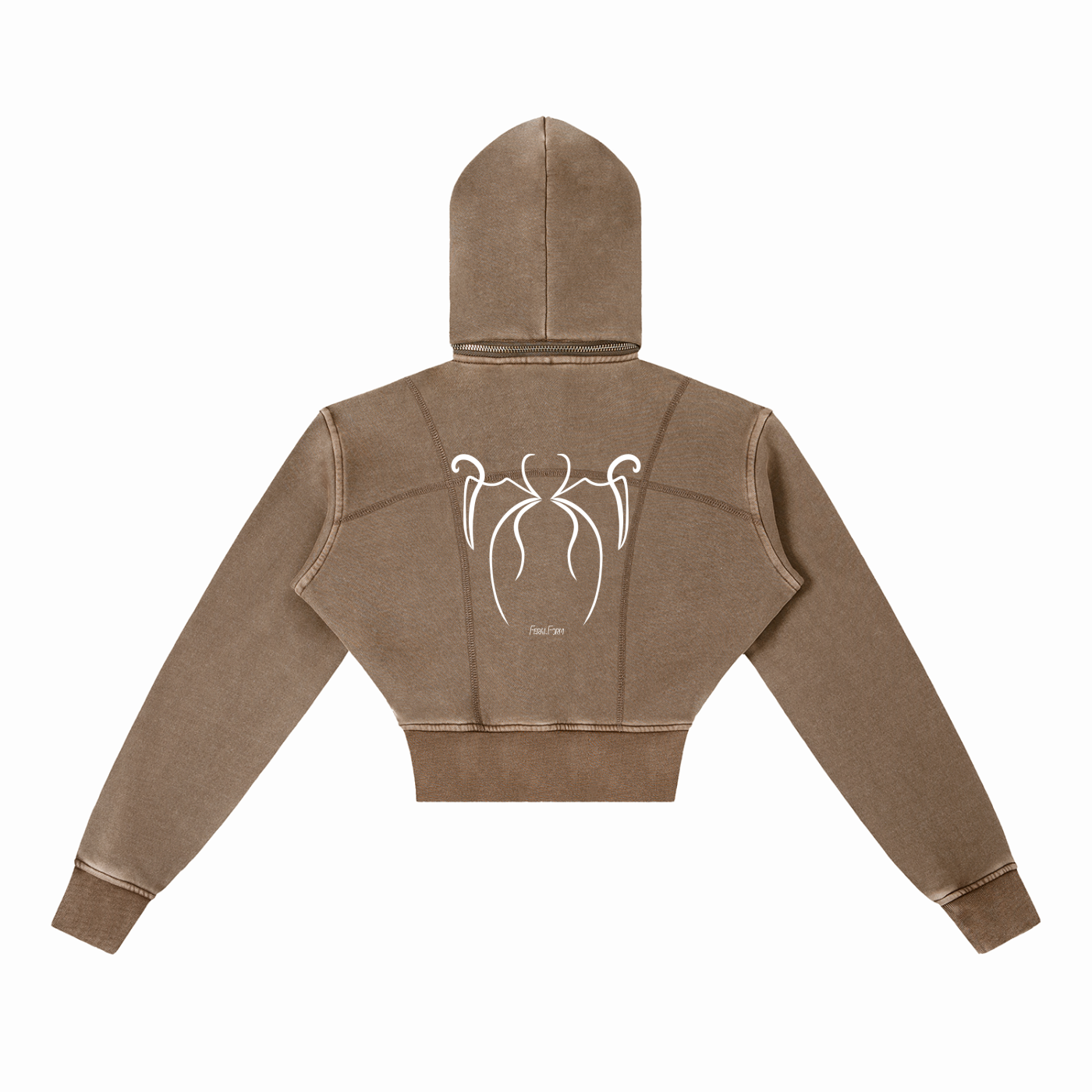 Feral Form Cropped Fleece Hoodie