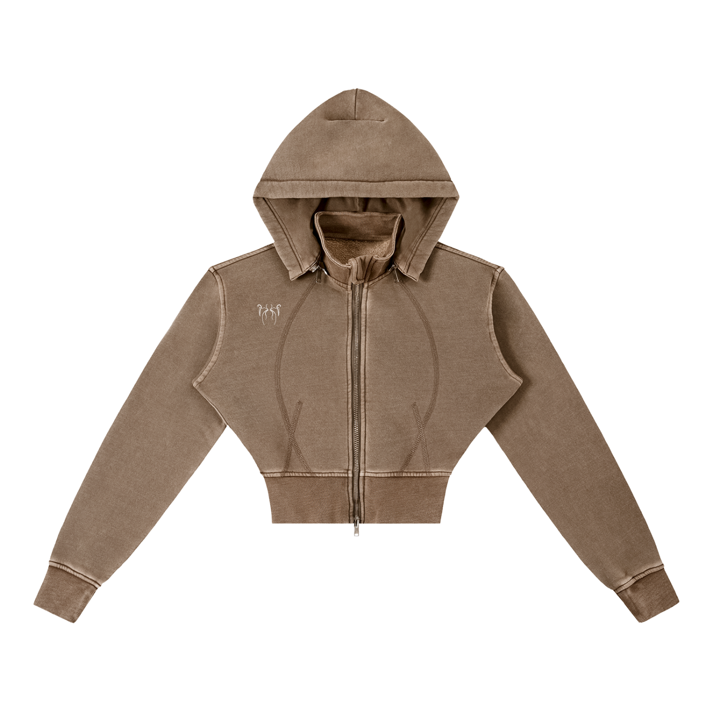 Feral Form Cropped Fleece Hoodie
