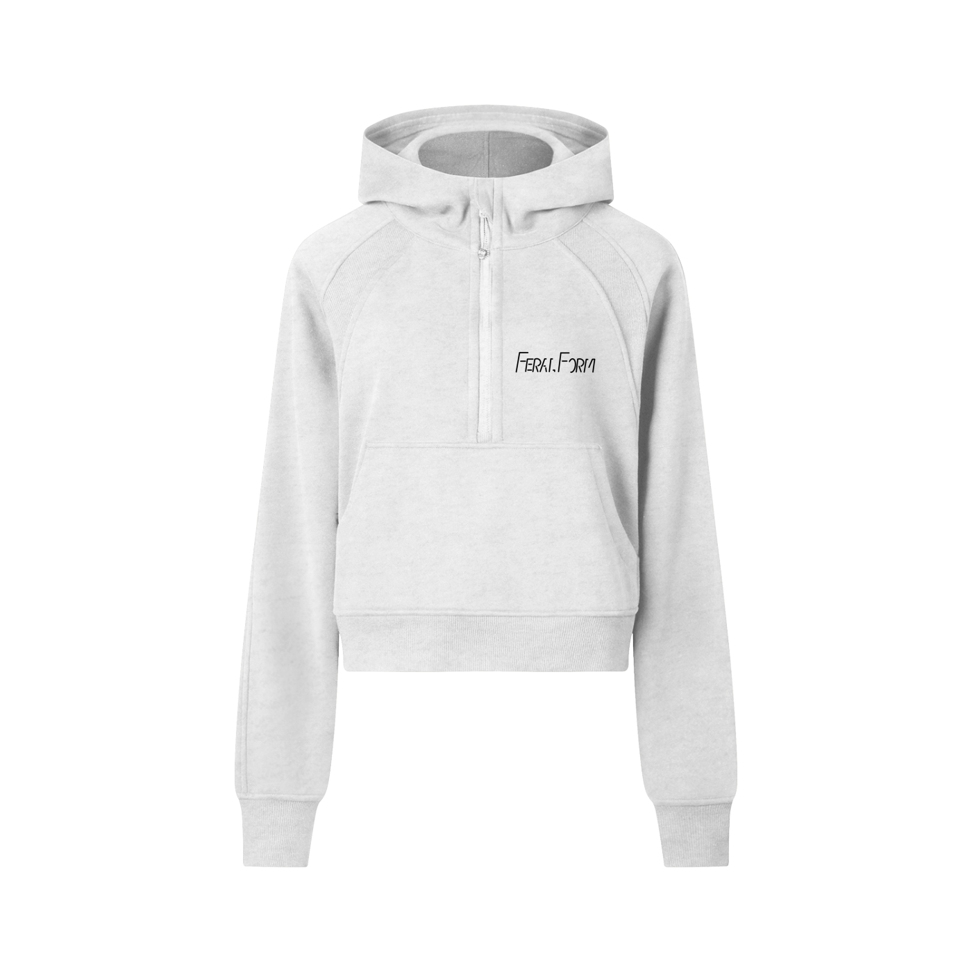 Feral Form Cropped Half-Zip Hoodie