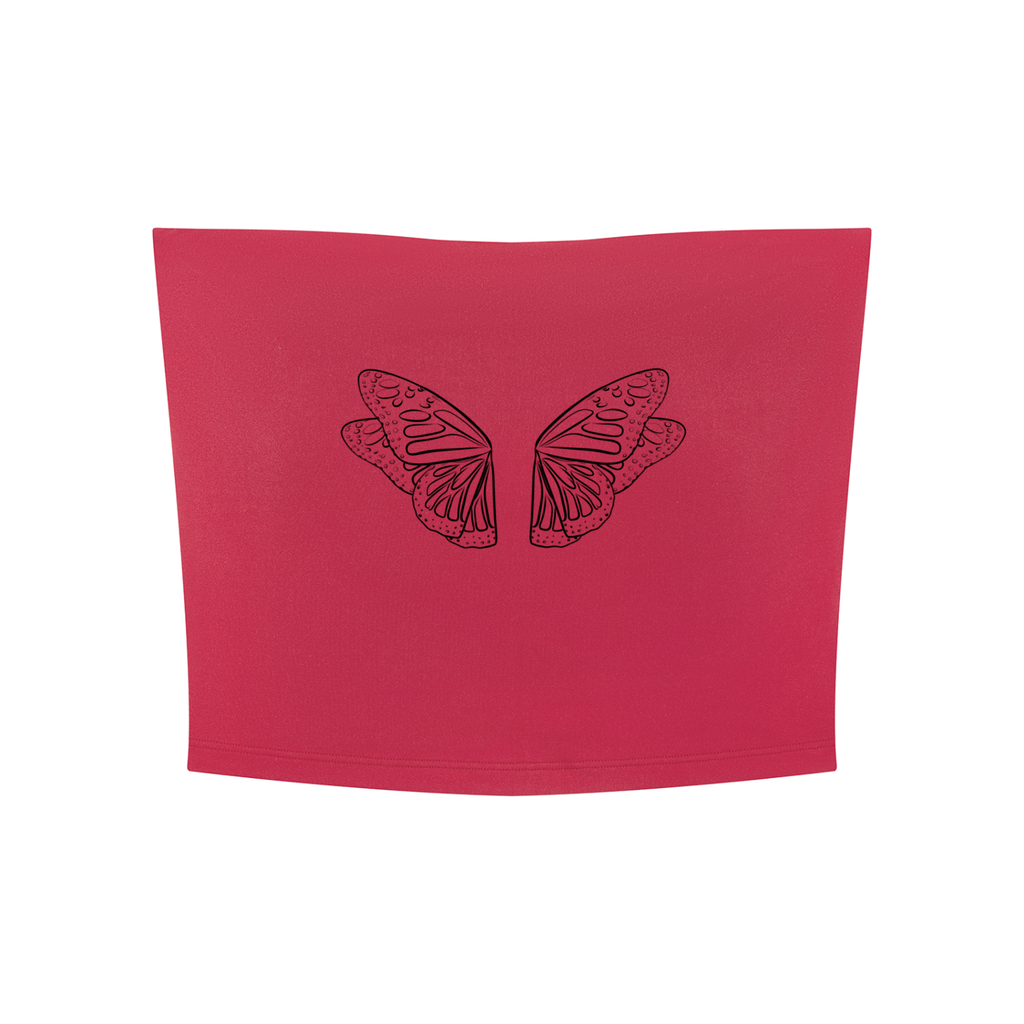 Monarch,Activewear,Gymwear,Athleisure,Tube,Strapless,Butterfly,Graphic,Original,Artwork,FeralForm,Fitted,Statement,Summer,Crop,Gym,Workout,Strong