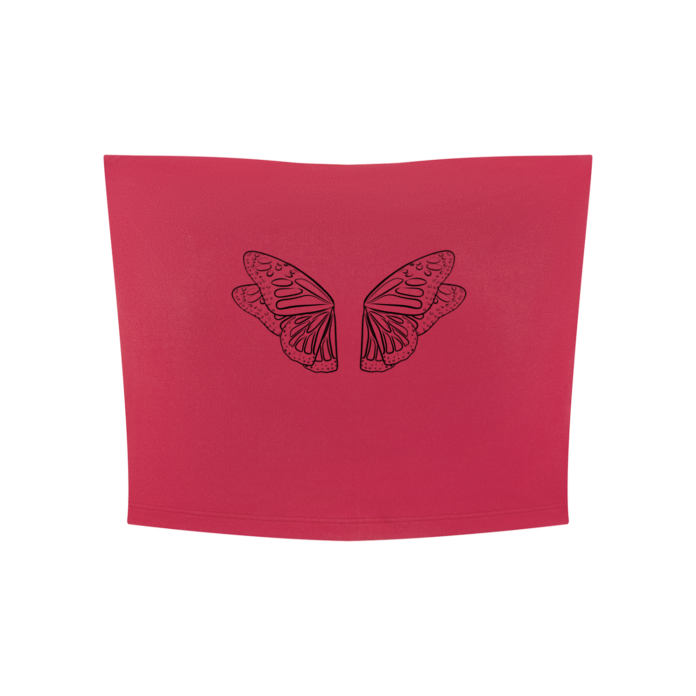 Monarch,Activewear,Gymwear,Athleisure,Tube,Strapless,Butterfly,Graphic,Original,Artwork,FeralForm,Fitted,Statement,Summer,Crop,Gym,Workout,Strong